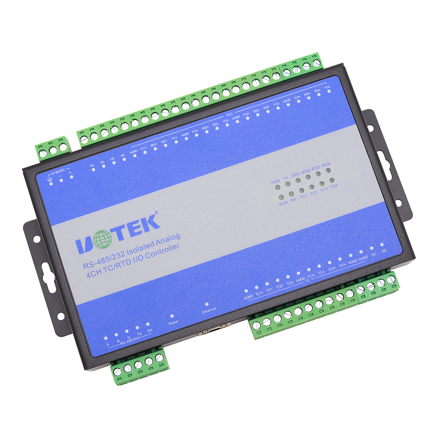 RS-485/232/以太網(wǎng) 隔離4通道模擬量TC/RTD I/O采集器