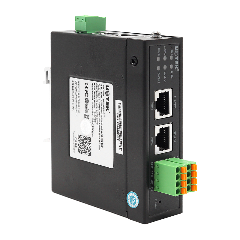 10/100M 以太網(wǎng)轉 2 口 RS-232/485/422 串口服務器