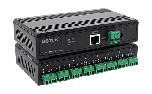 工業(yè)級串口轉(zhuǎn)以太網(wǎng)服務器_UT-6808MT 10/100M轉(zhuǎn)8口RS-485/422串口服務器